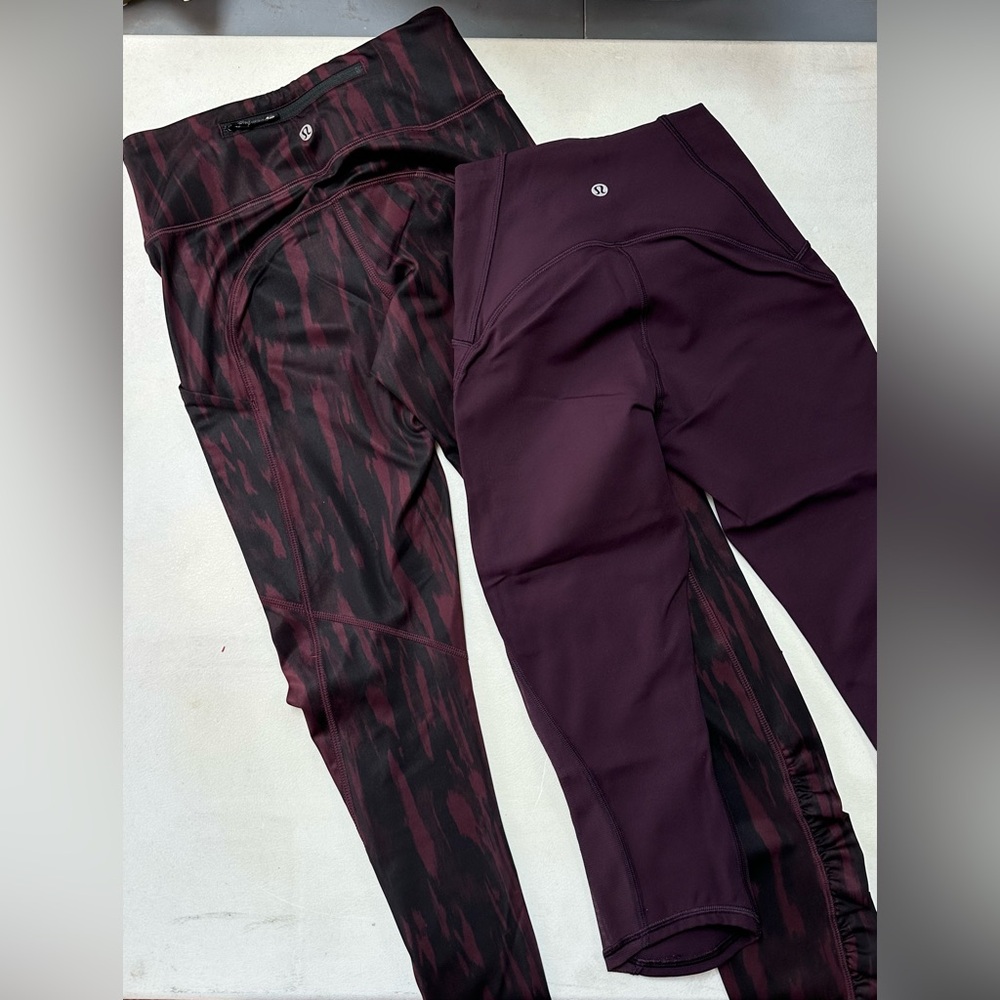 Lululemon burgundy leggings